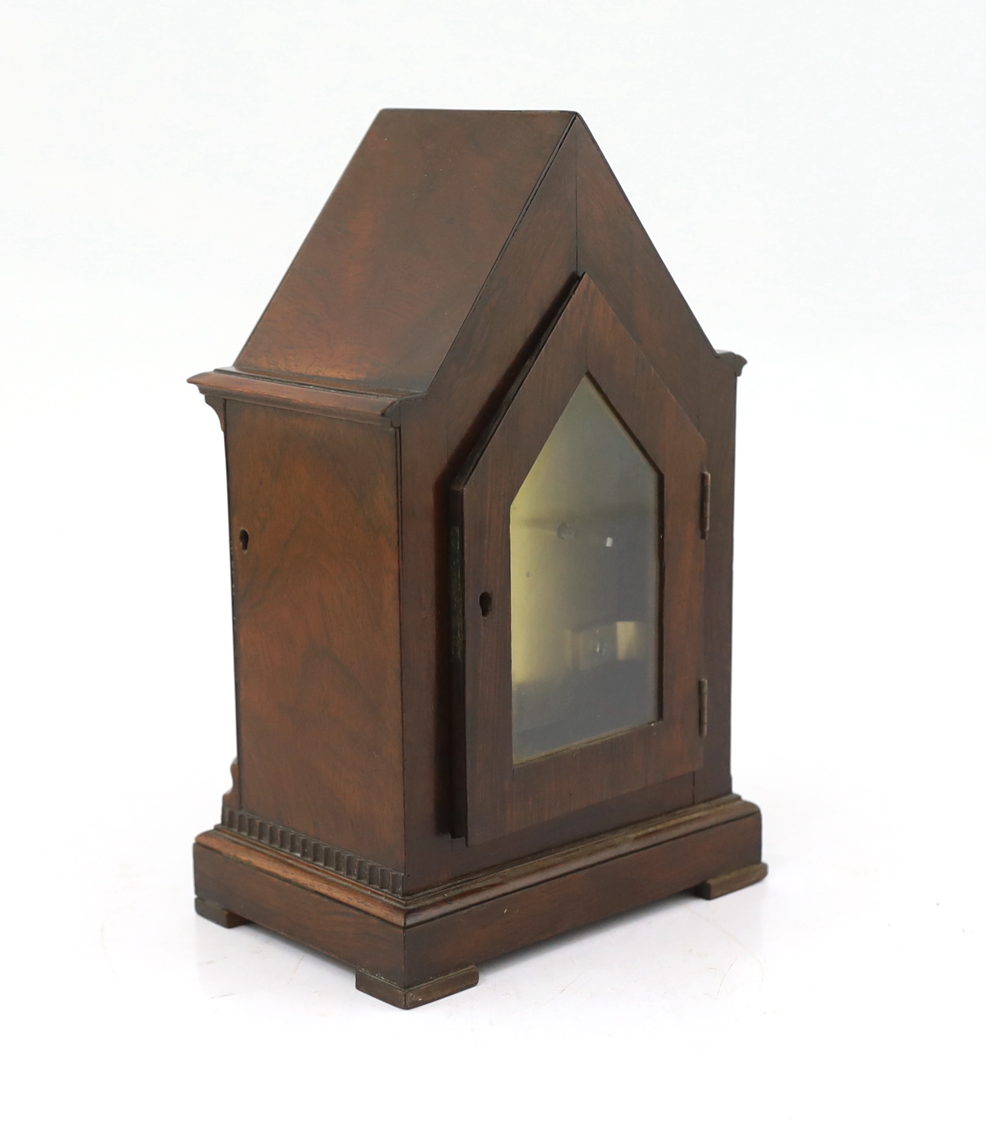 An early Victorian mahogany mantel timepiece